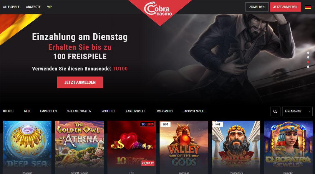 Cobra Online Casino test